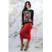 Embroidered Costume "Fairy World" Black Red